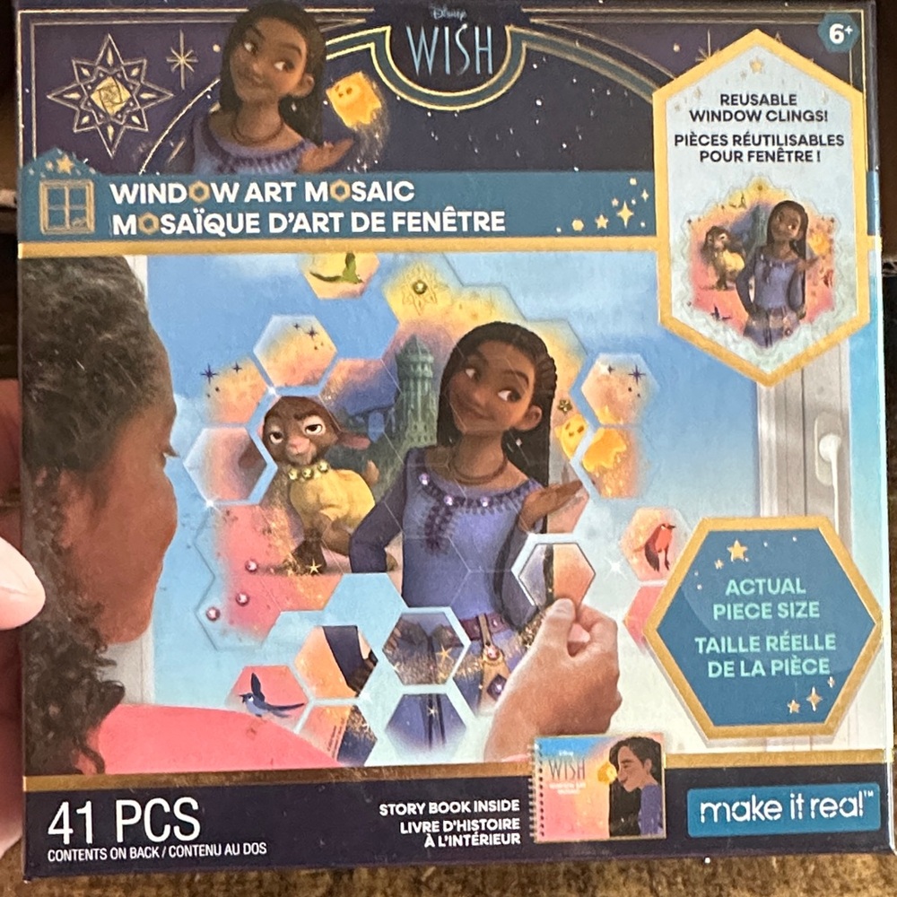 Disney Make It Real Window Art: Wish Craft Cling on Reusable 41 Pieces: NIP